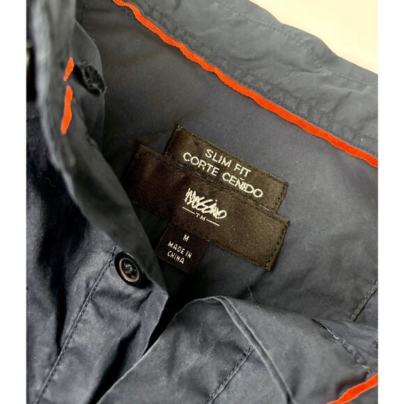 Mossimo Mens Half Button Down Overshirt Vintage Style Slim Fit Size Med - Picture 3 of 3